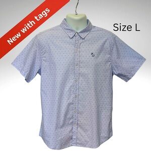 NWT Donkey Men’s Short Sleeve Button Down Shirt – Size Large